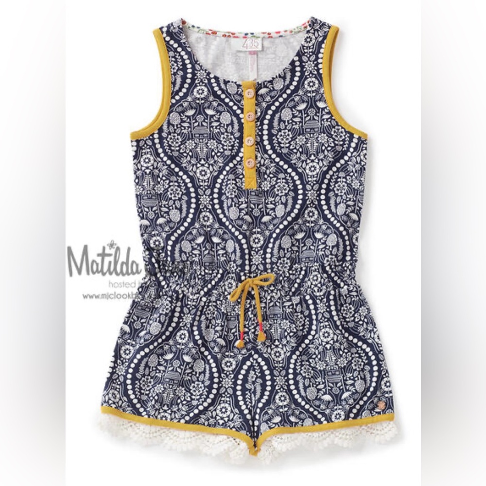 Girls Size 8 Matilda Jane 435 “Southern Sun” Romper - Picture 2 of 6